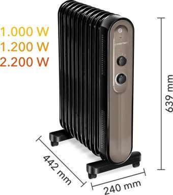 Trotec TRH 24 E Yağlı Radyatör 2200 W 11 Dilim