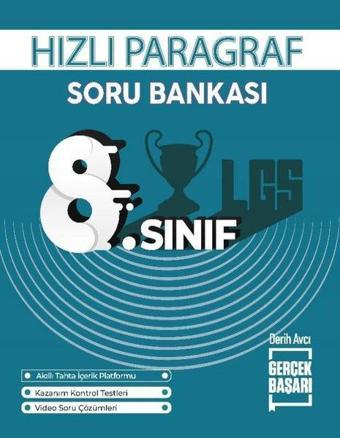 8. Sınıf Hızlı Paragraf Soru Bankası - Derih Avcı - Gerçek Başarı Yayınları