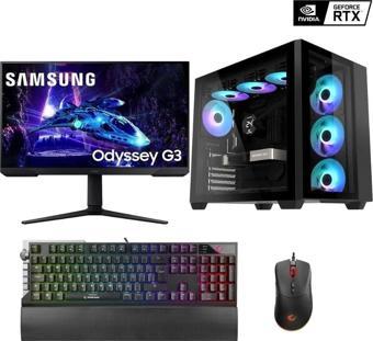 CRTG1 Ryzen 7 5700X 32GB DDR4 1TB NVMe RTX 4060 8GB 24 inç Monitörlü Gaming Hazır Sistem