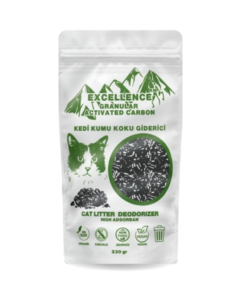 DOĞSEK Kedi Kumu Koku Giderici Excellence KM Granular Activated Carbon 230 gr Kömür Bazlı Granül Aktif Karbon