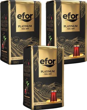 Efor Platinum Çay 1 Kg 3Lü Set - Yüksek Kaliteli Dökme Siyah Çay