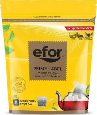 Efor Prime Label Jumbo Demlik Poşet Siyah Çay - 30Gr X 35 Adet (Kilitli Poşet)