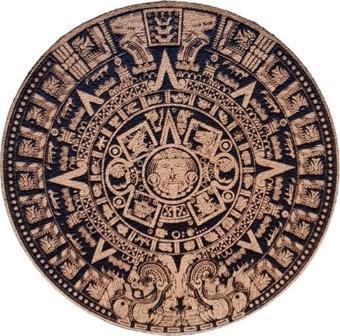 AZTEK MAYA TAKVİMİ Deri PEÇ - Arma - Askeri Patch 8 cm Çap
