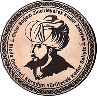 Fatih Sultan Mehmet - Deri Peç - Arma - Osmanlı Padişahları - Leather Patch
