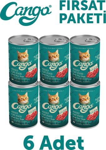 Cango Yetişkin Yaş Kedi Maması Kuzu Etli 415Gr 6Lı