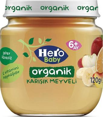 Hero Baby Organik Karışık Meyveli Kavanoz Mama 120 gr