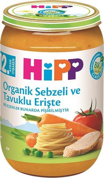 HiPP Organik Sebzeli Ve Tavuklu Erişte Kavanoz Mama 220 gr