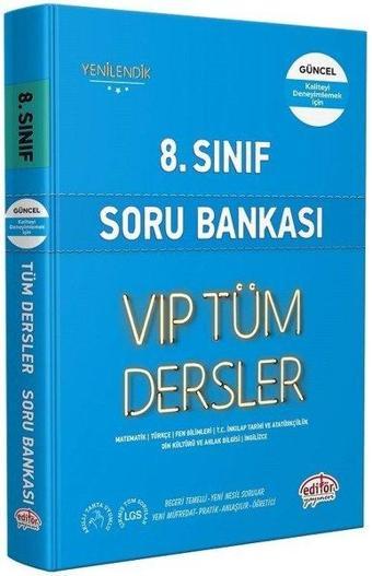 8.Sınıf VIP Tüm Dersler Soru Bankası - Mavi Kitap - Kolektif  - Editör