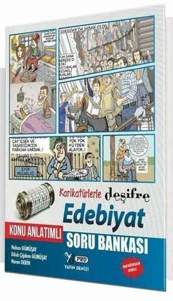 AYT Edebiyat Karikatürlerle Deşifre Pro Konu Anlatımlı Soru Bankası - Kolektif  - Yayın Denizi Yayınları