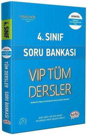 4.Sınıf VIP Tüm Dersler Soru Bankası - Mavi Kitap - Kolektif  - Editör