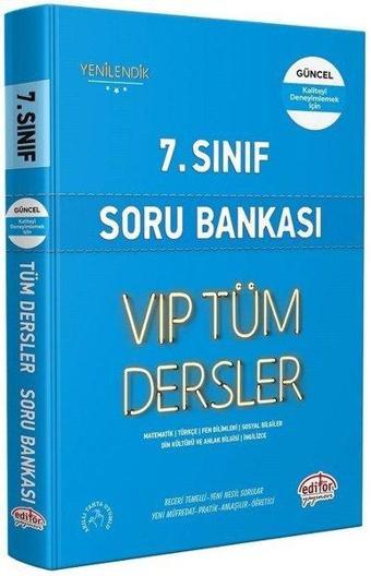 7.Sınıf VIP Tüm Dersler Soru Bankası - Mavi Kitap - Kolektif  - Editör