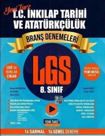 8.Sınıf LGS T.C İnkılap Tarihi ve Atatürkçülük Branş Deneme - Kolektif  - Yeni Tarz Yayınları