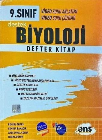 9.Sınıf Biyoloji Destek Defterim - Kolektif  - Ens Yayıncılık