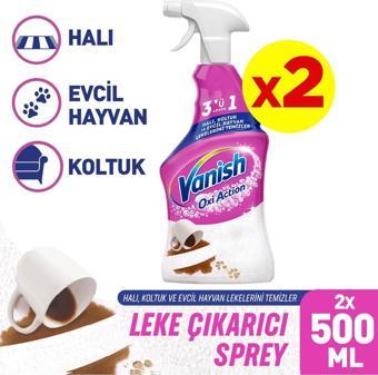 Vanish Oxi Action Çok Amaçlı Halı, Koltuk Ve Evcil Hayvan Leke Çıkarıcı Sprey 500 ml x2