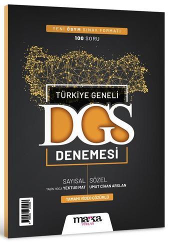 2025 DGS Türkiye Geneli Sayısal Sözel Yeni Sınav Müfredatına Uygun Deneme - Kolektif  - Marka Yayınları