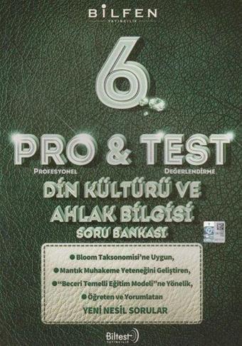 6.Sınıf Pro&Test Din Kültürü ve Ahlak Bilgisi Soru Bankası - Kolektif  - Bilfen Yayınları