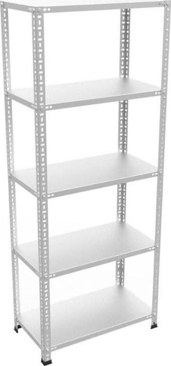 Rafburada® 5 Katlı Galvaniz Çelik Raf. Depo, Kiler, Dosya Rafı 31x60-1.00 mm-100 cm