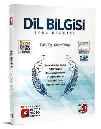 2023 Dil Bilgisi Soru Bankası - Kolektif  - 3D Yayınları