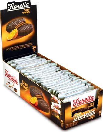 Fiorella Crunch Bitter Çikolatalı Portakal Kremalı Gofret 20 Gr. 24lü (1 Paket)