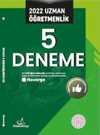 2022 Uzman Öğretmenlik 5 Deneme - Kolektif  - Kalem Kitap