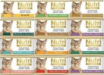 Nutri Feline Tahılsız Kedi Konserve Karışık Ekonomik Paket x 12'li