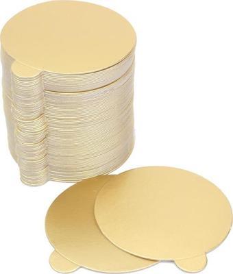 Turta Mendili / Pasta Altlığı Gold -Altın Düz Kenarlı Kalın Yuvarlak 30 cm 10 adet