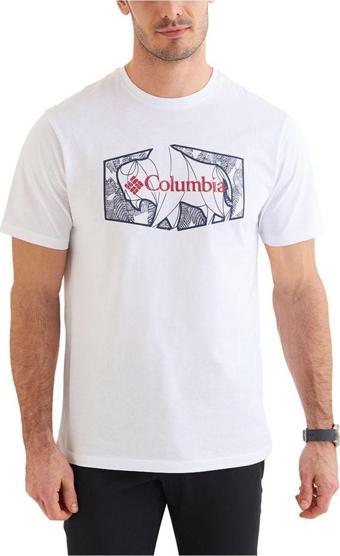 Columbia Cs0377 Csc M Roam Hex Graphıc Ss Tee Erkek Beyaz T-Shirt