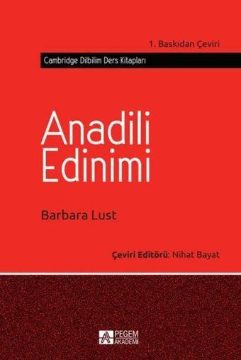 Anadili Edinimi - Kolektif  - Pegem Akademi Yayıncılık