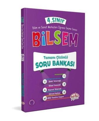 4.Sınıf Bilsem Tamamı Çözümlü Soru Bankası - Kolektif  - Editör