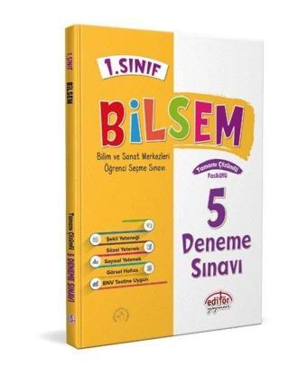 1.Sınıf Bilsem Tamamı Çözümlü 5 Fasikül Deneme Sınavı - Kolektif  - Editör