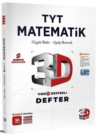 2023 TYT Matematik Video Destekli Defter - Kolektif  - 3D Yayınları