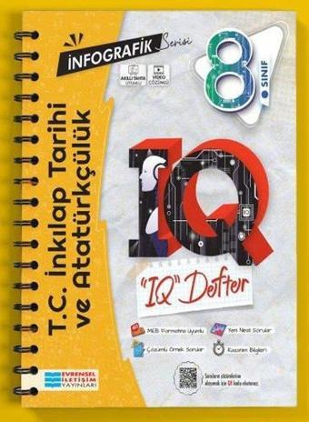 8.Sınıf T.C İnkılap Tarihi ve Atatürkçülük İnfografik Serisi IQ Akıllı Defter - Kolektif  - Evrensel İletişim Yayınları