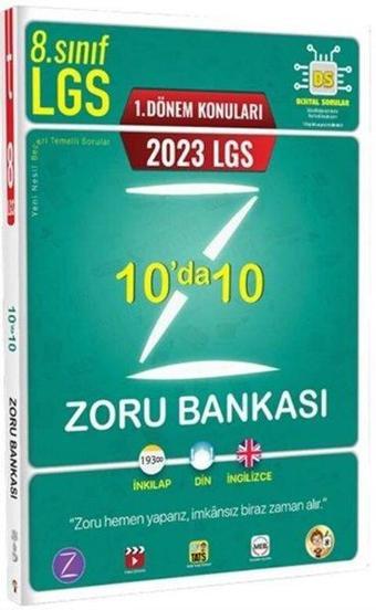 2023 8.Sınıf LGS  1. Dönem 10'da 10 Zoru Bankası - Kolektif  - Tonguç Akademi