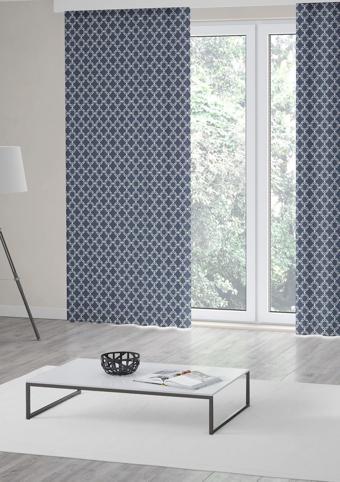 Premier Home Geometrik Fon Perde Lacivert 170X270 