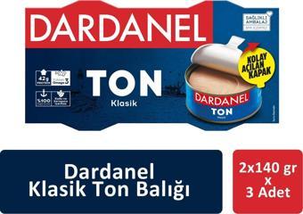 Dardanel Klasik Ton Balığı 2 x 140 gr x 3 Adet