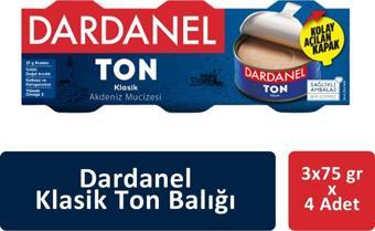 Dardanel Klasik Ton Balığı 3 x 75 gr x 4 Adet