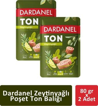 Dardanel Poşet Zeytinyağlı Ton Balığı 80 gr x 2 Adet