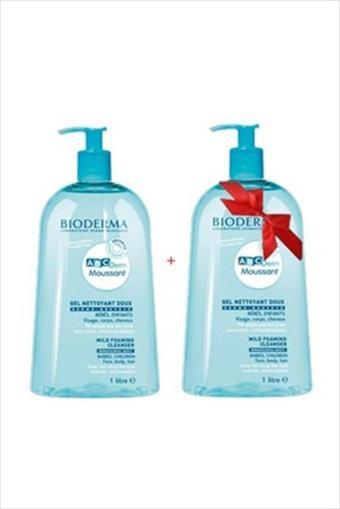 Bioderma Çocuklar için Temizleme Jeli - Abcderm Foaming Cleanser 1000 mL 2'li