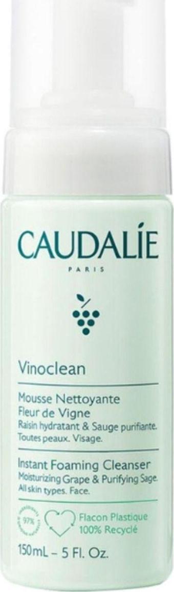 Caudalie Vinoclean Temizleme Köpüğü 150 ml (Yumuşak dokusuyla cildi nazikçe temizleyen temizleme köpüğü)