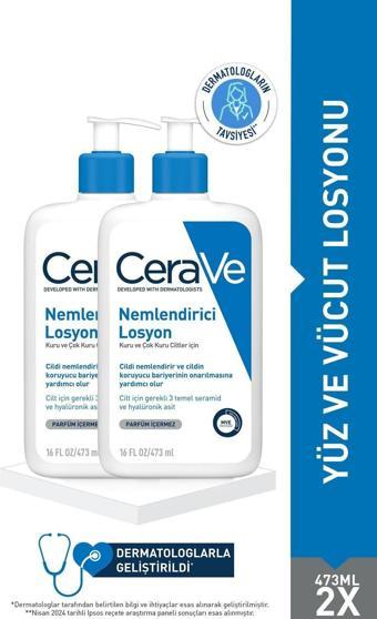 CeraVe Nemlendirici Yüz ve Vücut Losyonu-Seramid Ve Hyalüronik Asit Içerikli 473MLX2