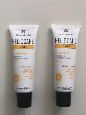 Heliocare 360 Gel Oil Free Spf50 50ml | 2 Kutulu Set Kampanya | Orijinal Boy