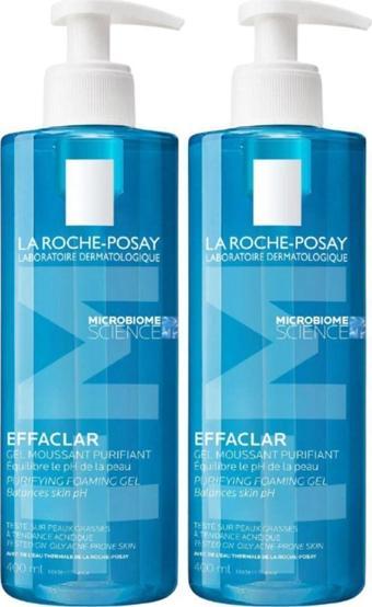 La Roche-Posay Effaclar Jel Temizleme Jeli Yağlı/akneye Eğilim Gösteren Ciltler 400 ml 2 Adet