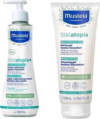 Mustela Stelatopia Lipit Yenileyici Krem 300 ML + Mustela Stelatopia Şampuan 200 ML