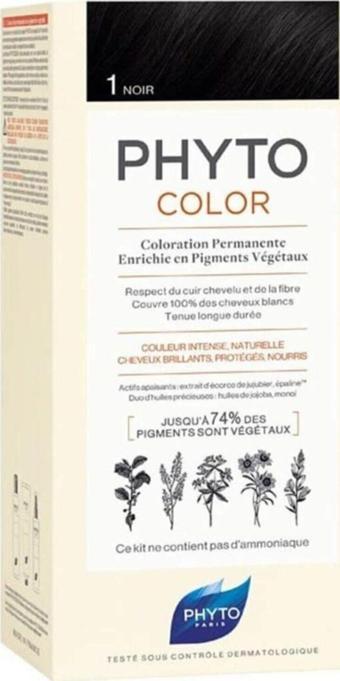 Phyto Color Bitkisel Saç Boyası - 1 - Siyah Puansız