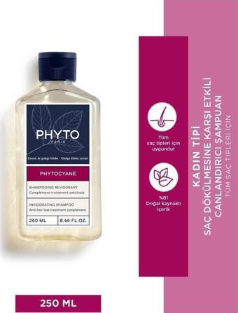 Phyto Phytocyane Invigorating Shampoo Kadın Tipi Saç Dökülmesine Karşı Etkili Canlandırıcı Şampuan 250 ml