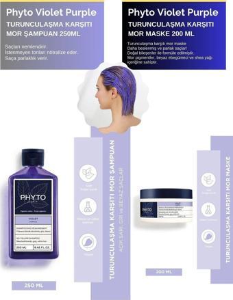 Phyto Violet Purple MOR ŞAMPUAN MASKE Bakım SETİ