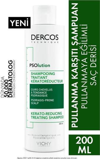 Vichy Dercos PSOlution - Pullanmaya, Kaşıntı Hissi Ve Egzamaya Karşı Bakım Şampuanı 200 ml