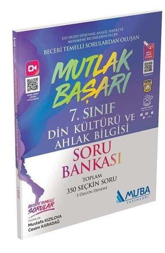 2022 7.Sınıf Mutlak Başarı Din Kültürü ve Ahlak Bilgisi Soru Bankası - Mustafa Kızılova Cesim - Muba Yayınları