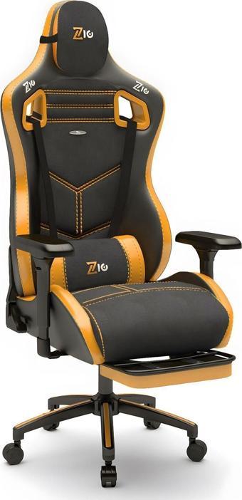 Zio Venom Xl Profesyonel Oyuncu Koltuğu - Antrasit / Turuncu - Visco Oturak, 4d Kol, Ayak Uzatma