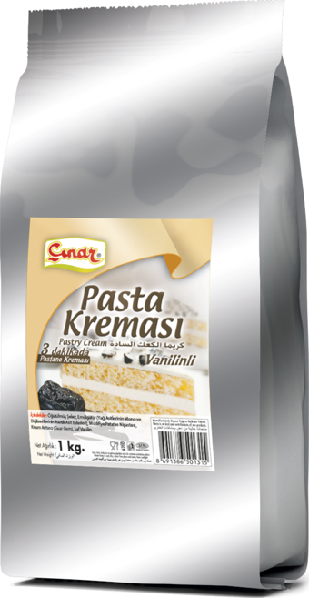 ÇINAR PASTA KREMASI (KREM PATİSERİ) VANİLİNLİ 1 KG x 10 ADET